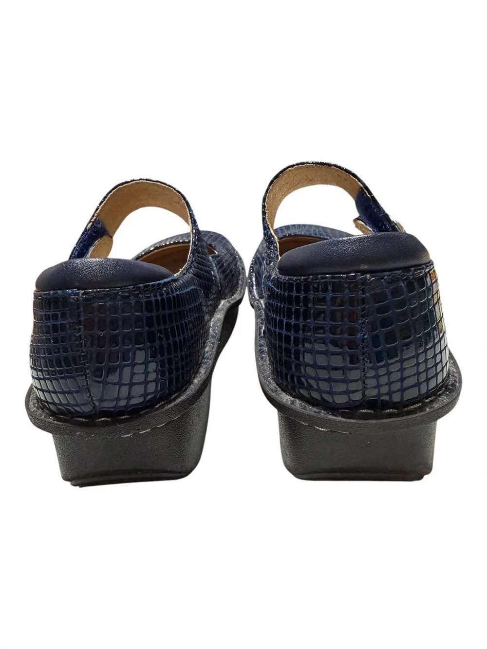 Alegria Paloma Jazzy Blue Patent Leather Mary Jane Comfort Shoes - EU 38 / US 8